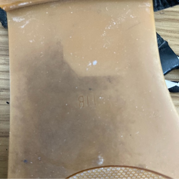 Ralph Lauren Size 11 Black & White Thong Sandal - Picture 3 of 8